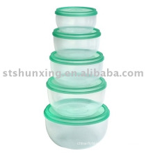 Eco-friendly useful 5 pcs plastic food transport container for sale